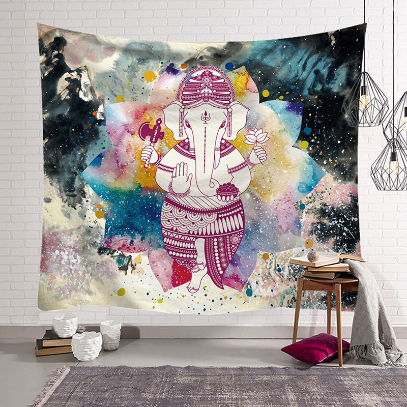 Tenture Murale Éléphant Ganesh