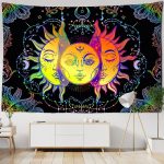 Tenture Murale Indienne Soleil et Lune